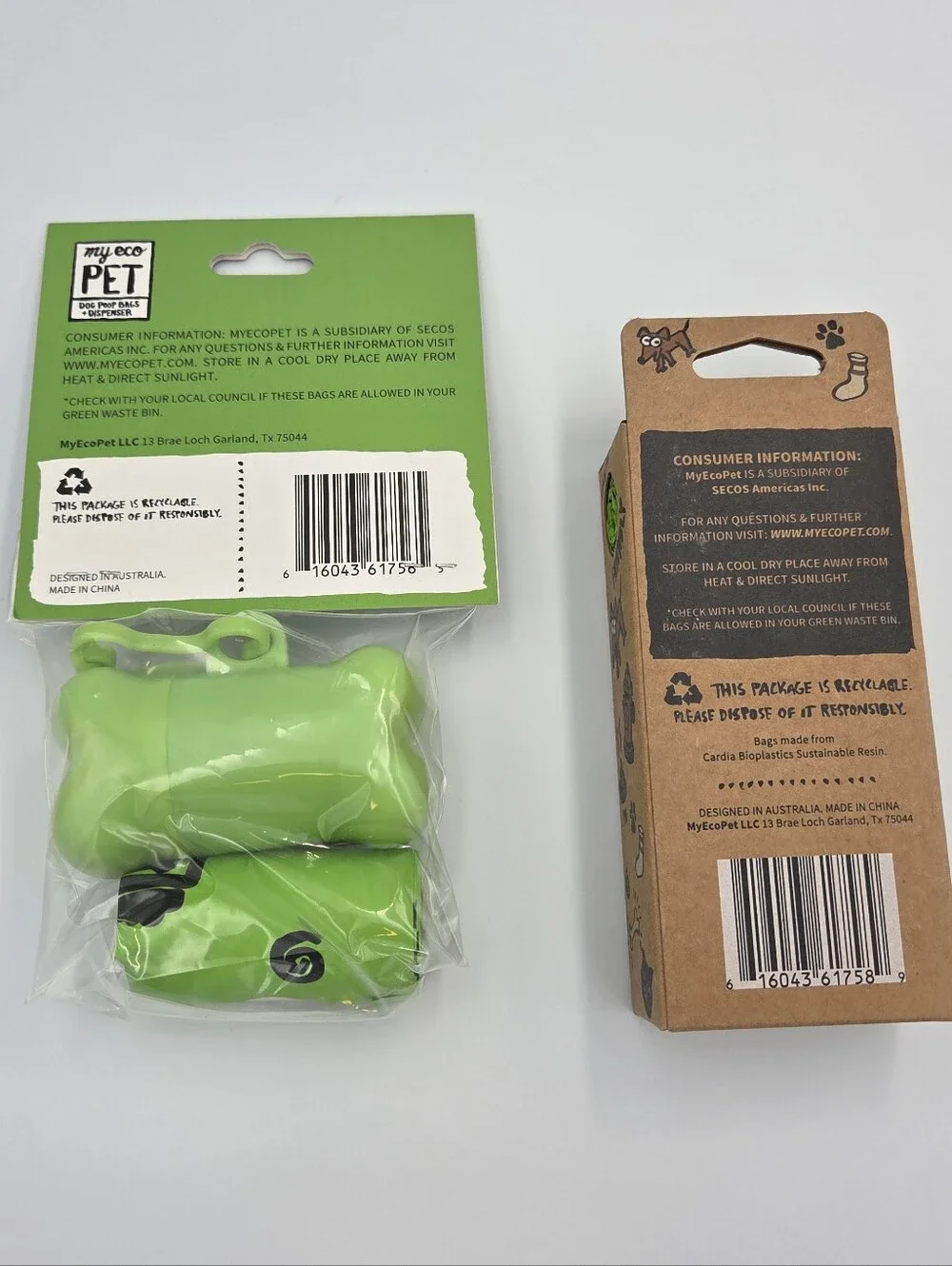 My Eco Pet Dog Poop Bag Dispenser And Refills Nwt